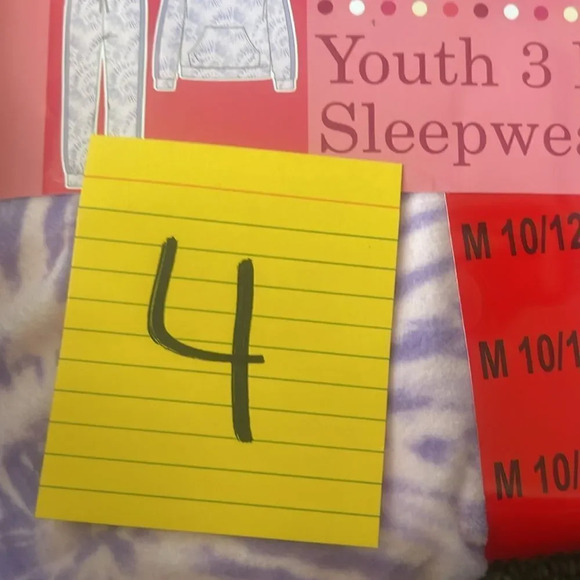 #4 Saint Eve Youth 3-piece Set, Pink & purple size Medium 10/12 Pajamas Tie Dye - Picture 9 of 9